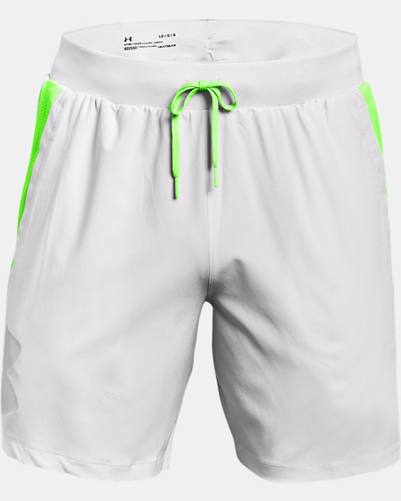 Herren UA Qualifier Speedpocket Shorts ohne Innenslip mit Logo (18 cm), Gray, pdpMainDesktop image number 6